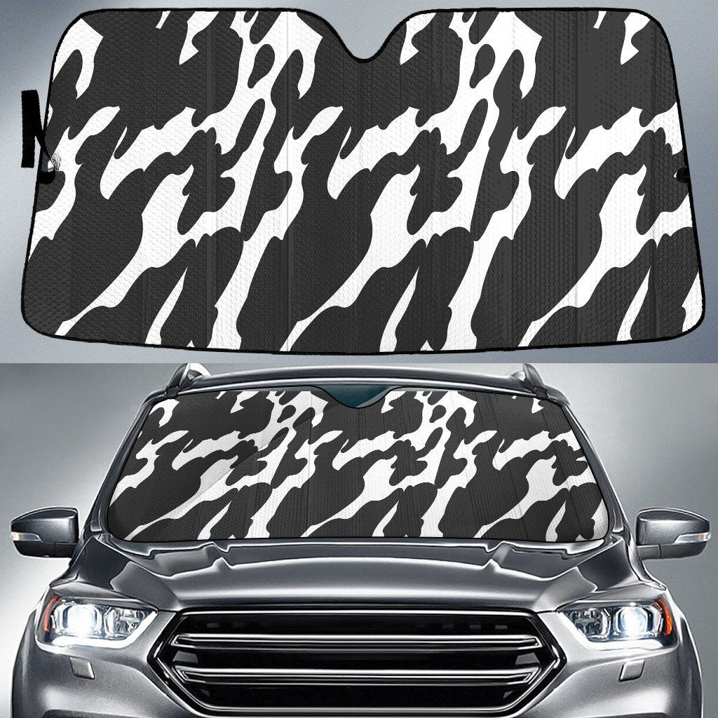 Black And White Cow Pattern Zebra Skin Texture Car Sun Shades Cover Auto Windshield Coolspod