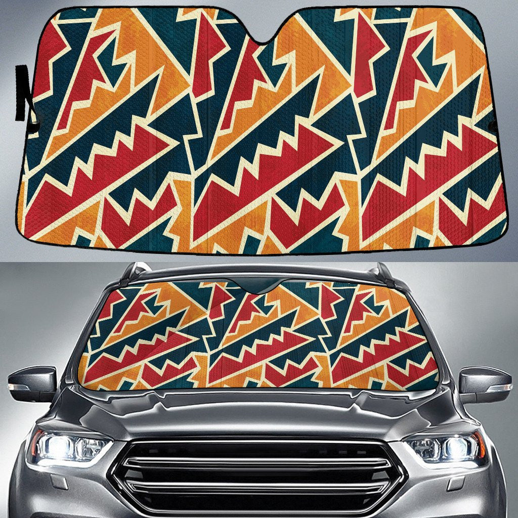 Hot Colors Aztec Pattern Geometric Texture Car Sun Shades Cover Auto Windshield Coolspod