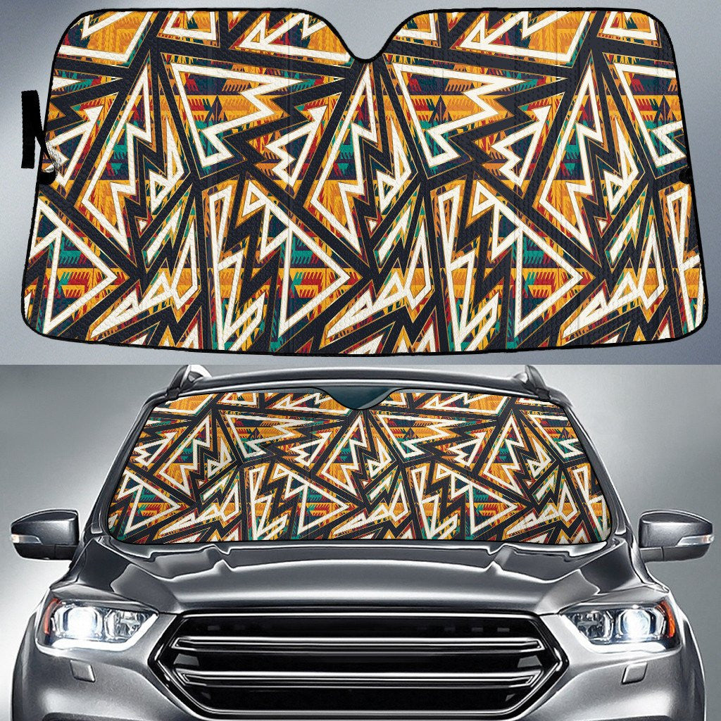 Thunders Aztec Pattern Geometric Texture Car Sun Shades Cover Auto Windshield Coolspod