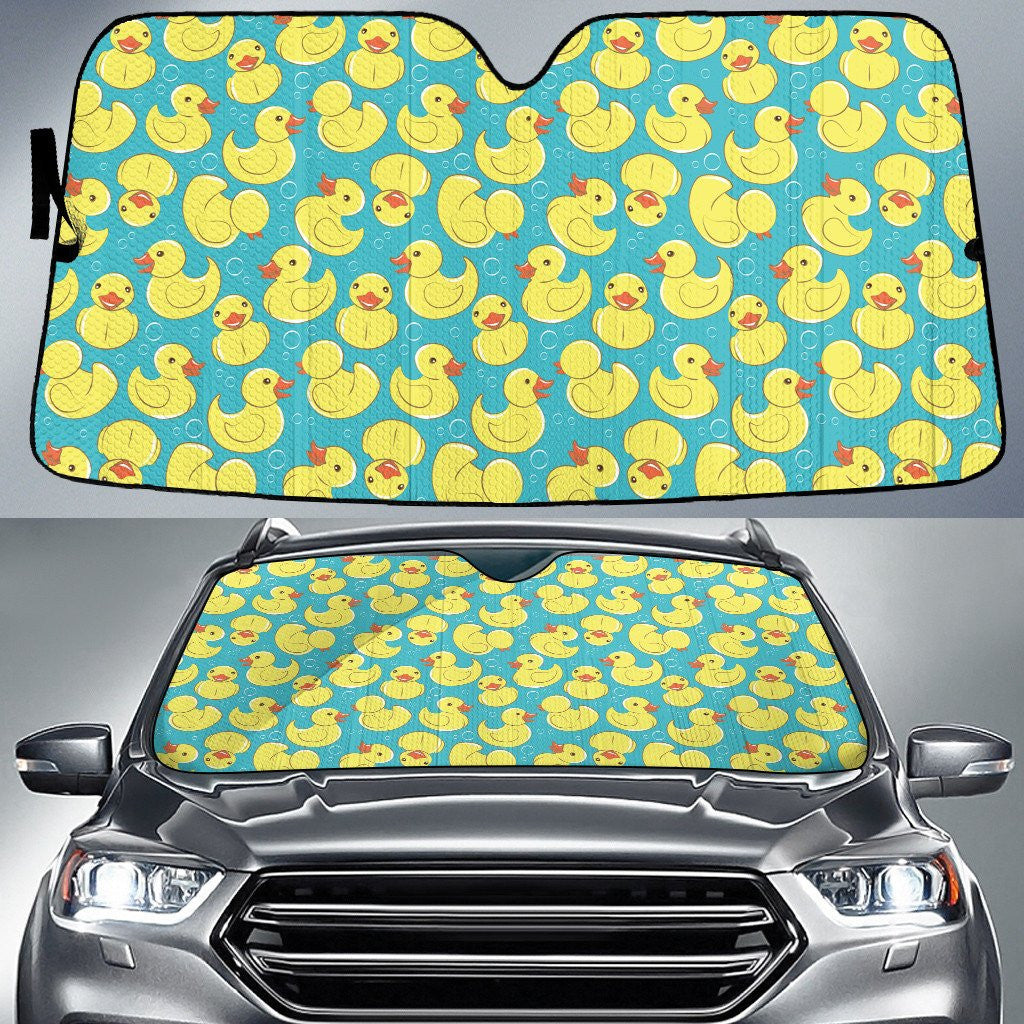 Shapes Of Yellow Duck Mint Green Car Sun Shades Cover Auto Windshield Coolspod