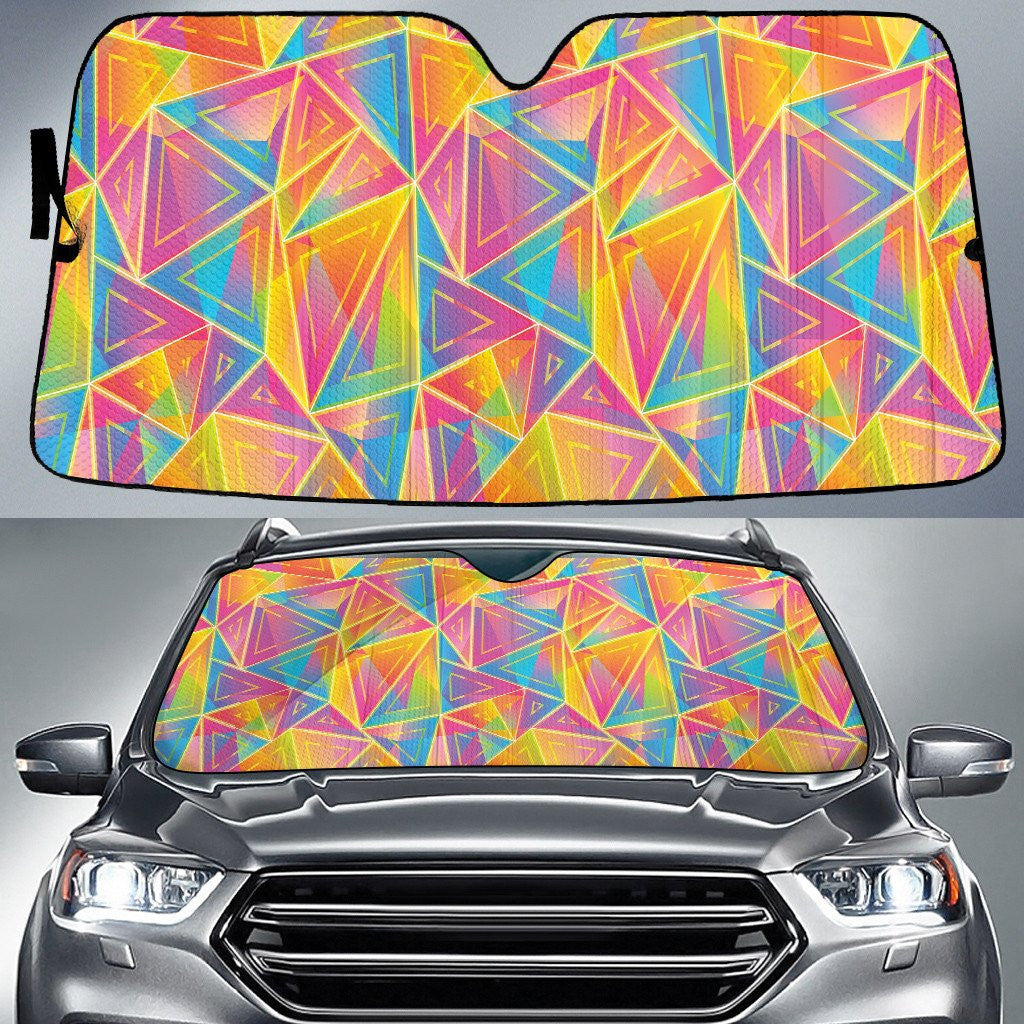 Multicolor Aztec Pattern Geometric Texture Car Sun Shades Cover Auto Windshield Coolspod
