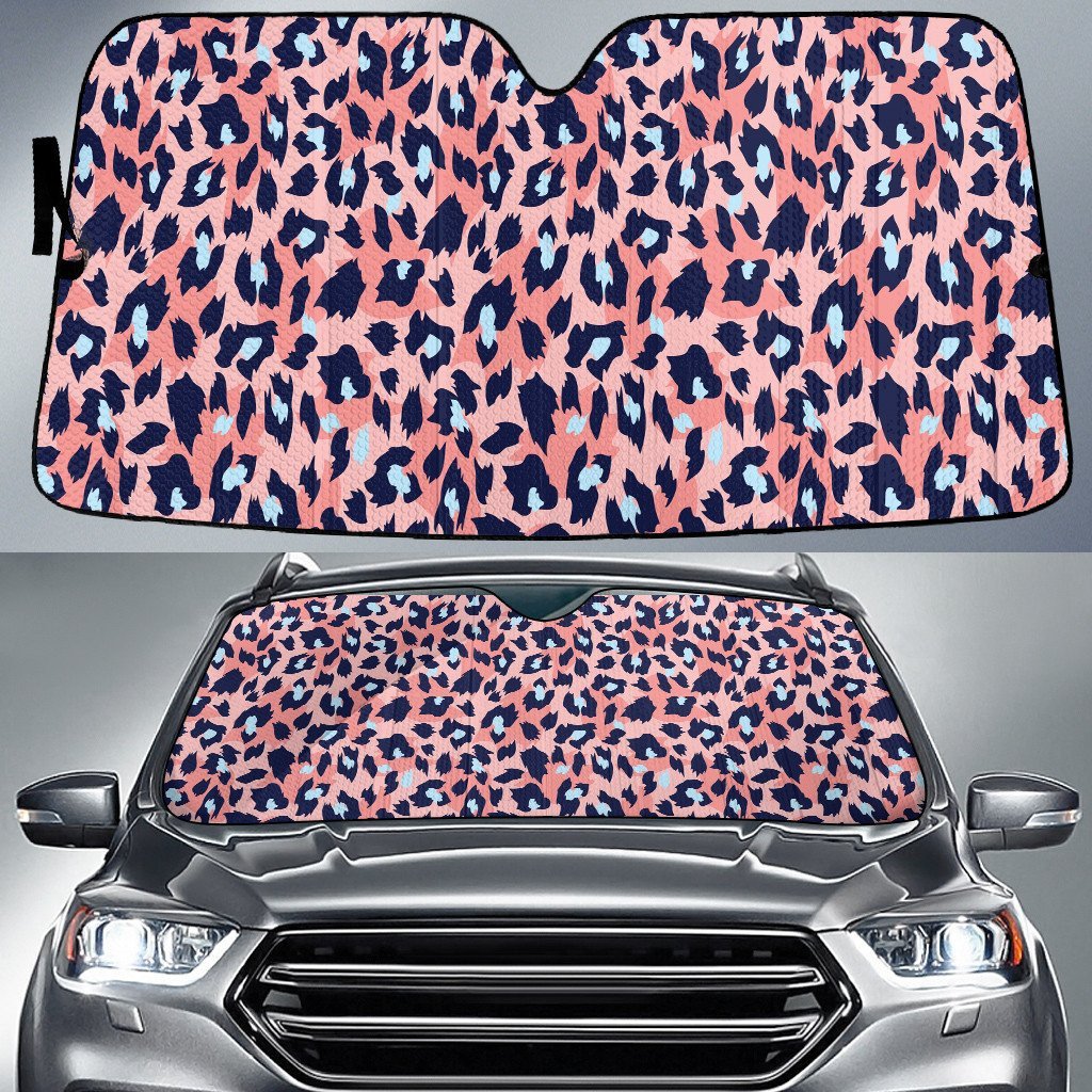 Orange Pinky Tone Tiny Leopard Skin Texture Car Sun Shades Cover Auto Windshield Coolspod
