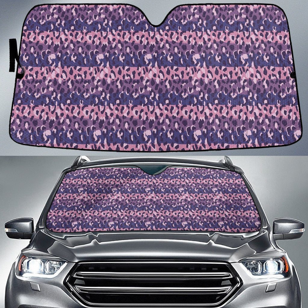 Pink To Purple Tone Tiny Leopard Skin Texture Striped Car Sun Shades Cover Auto Windshield Coolspod