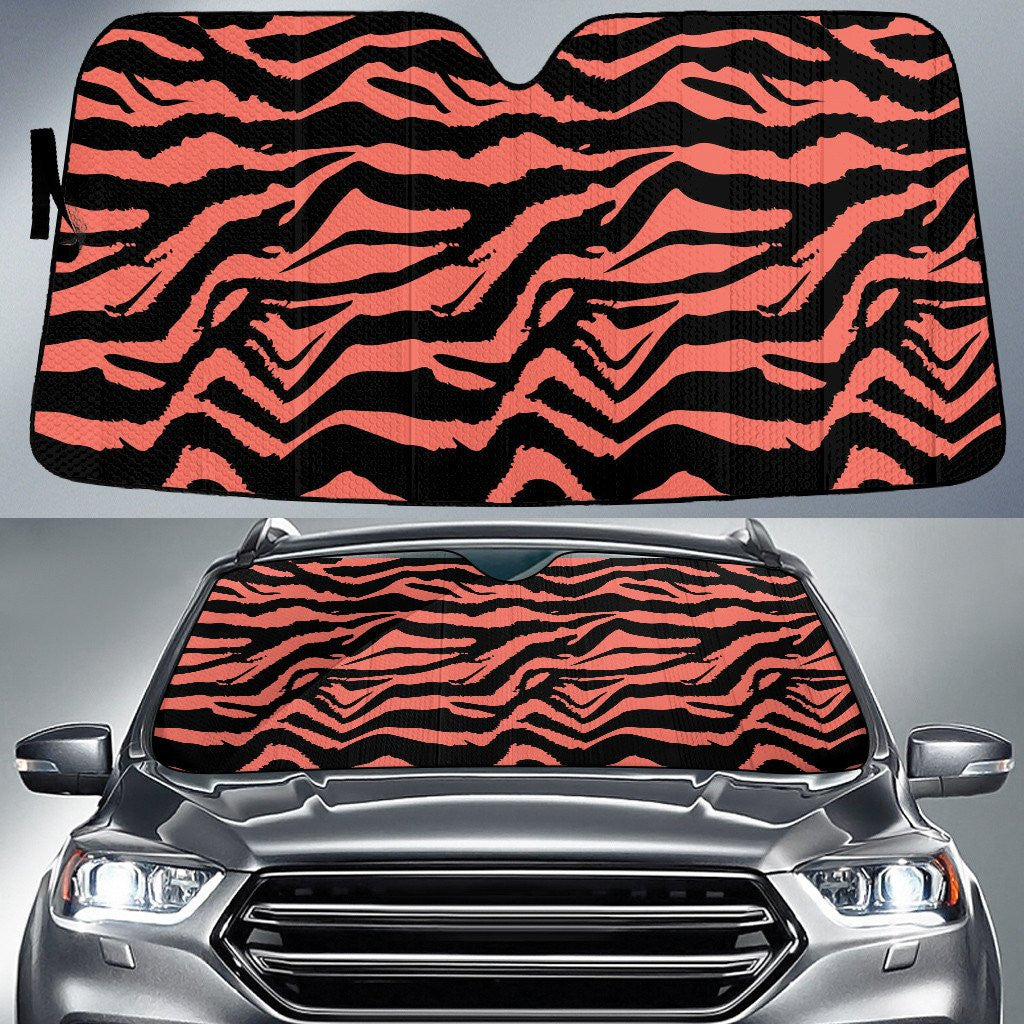 Red And Black Zebra Skin Texture Car Sun Shades Cover Auto Windshield Coolspod