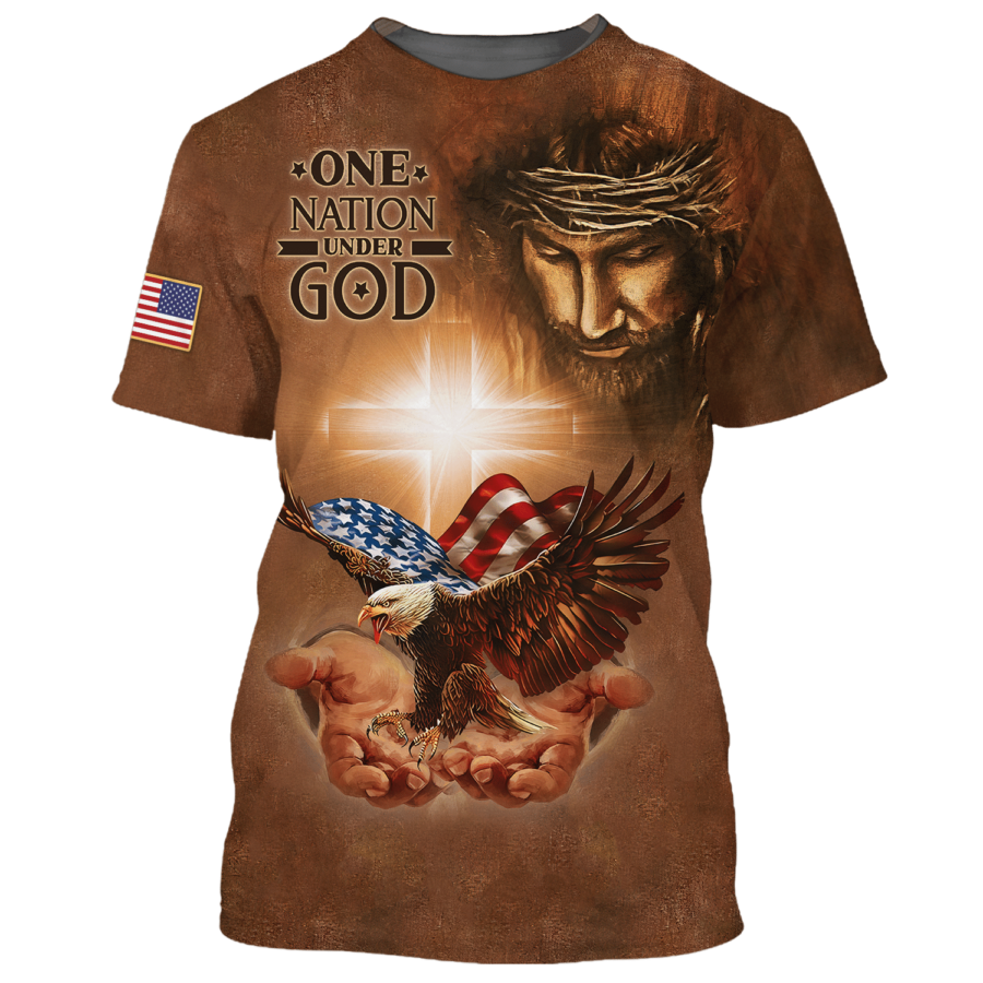 One Nation Under God Shirts American Eagle Christian Jesus T Shirts