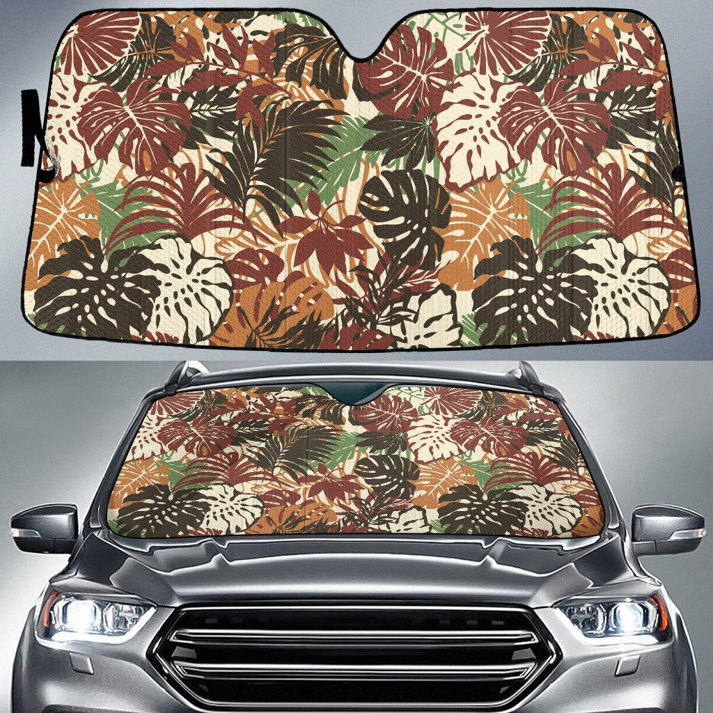 Collection Of Monstera Tropical Leave White Theme Car Sun Shades Cover Auto Windshield Coolspod