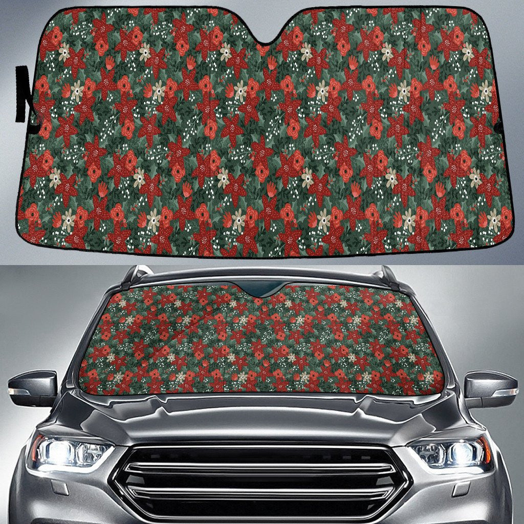 Red Roses And Hibiscus Flower Car Sun Shades Cover Auto Windshield Coolspod