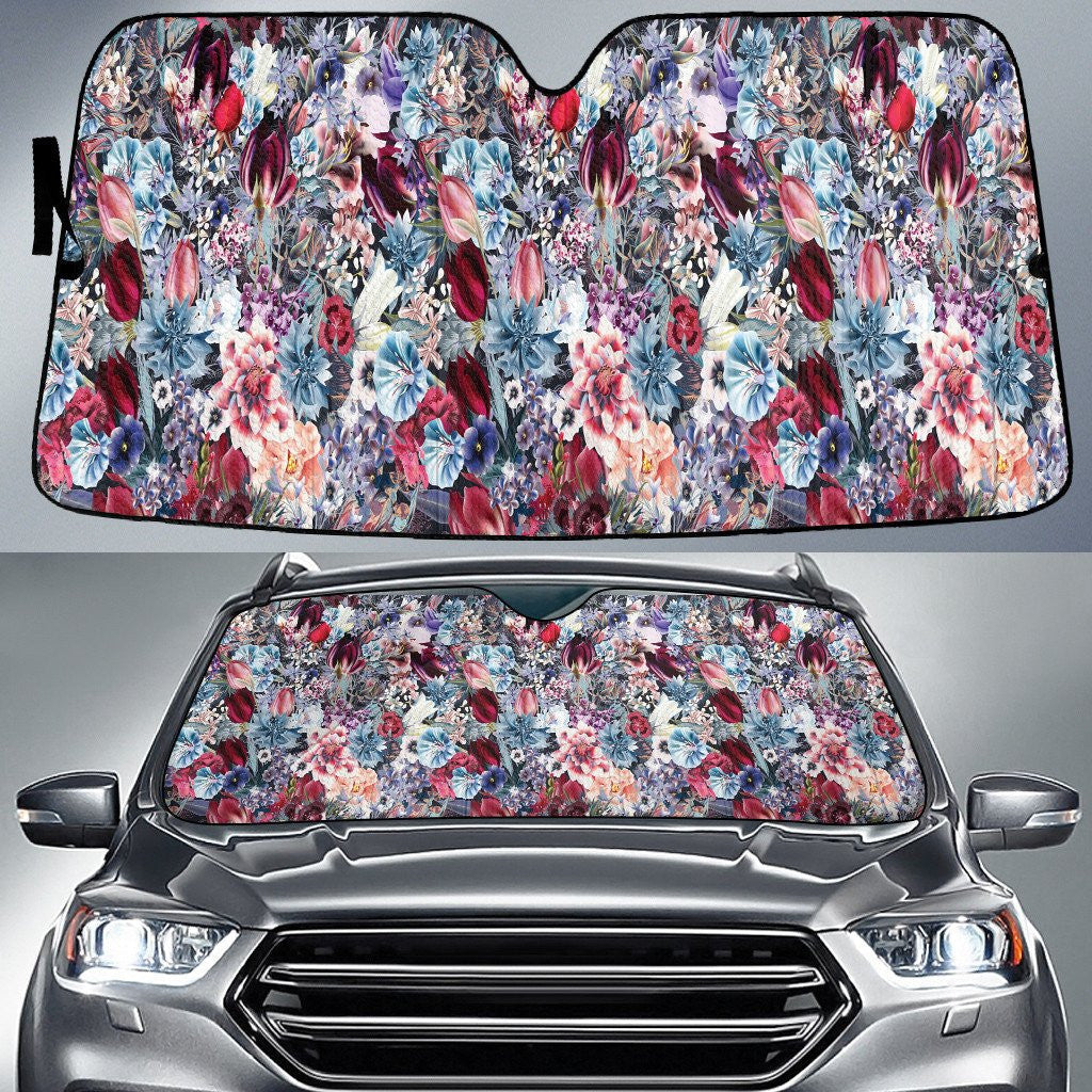 Chromatic Roses And Mexican Aster Flower Car Sun Shades Cover Auto Windshield Coolspod