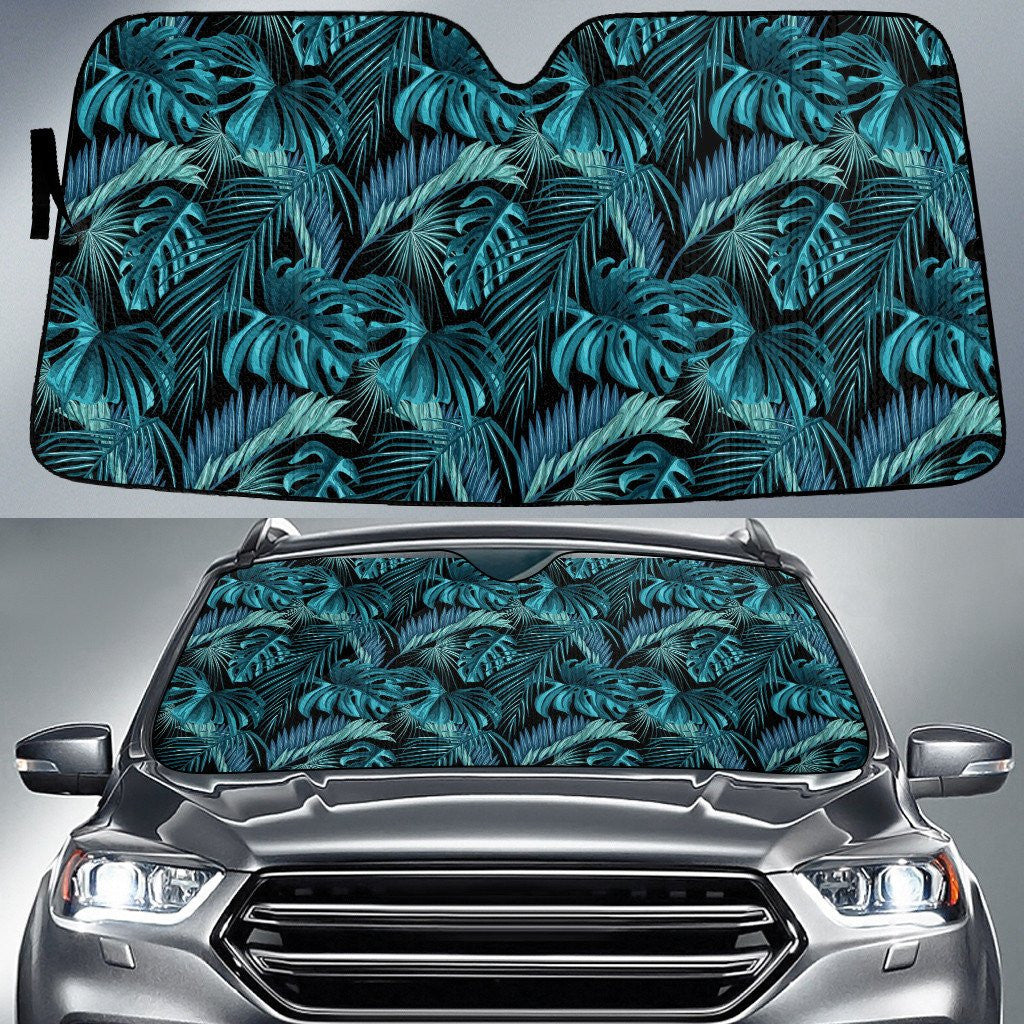 Monstera And Acera Leaf Pattern Car Sun Shades Cover Auto Windshield Coolspod