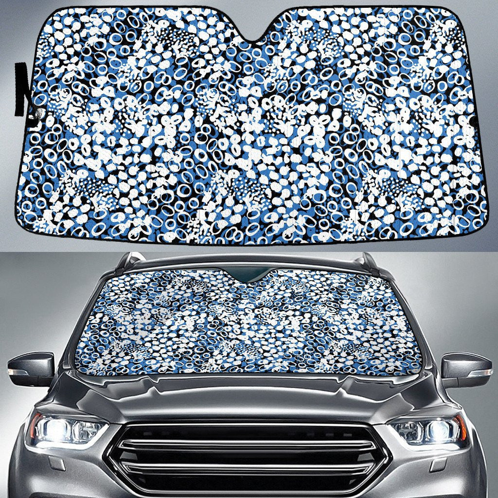 Blue And White Leopard Cheetah Skin Texture Car Sun Shades Cover Auto Windshield Coolspod