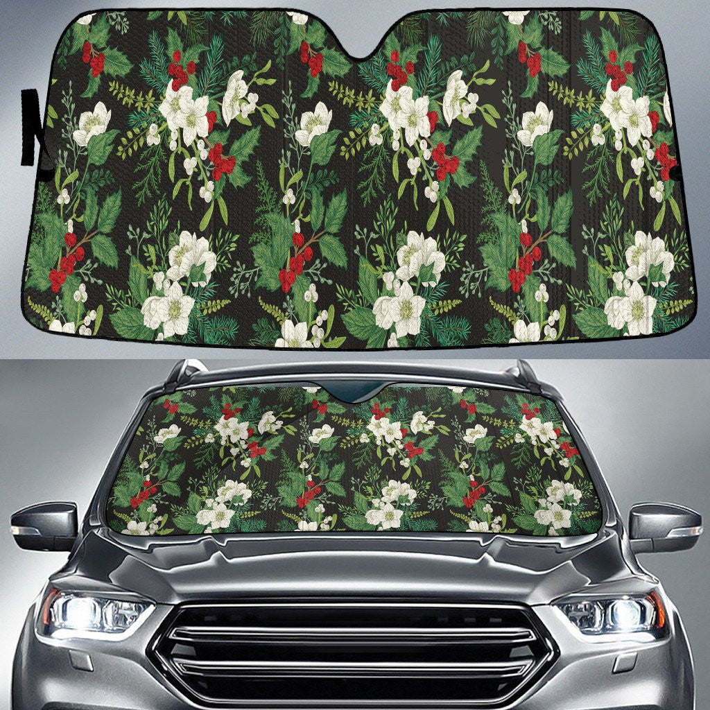 White And Red Garden Cosmos Flower Car Sun Shades Cover Auto Windshield Coolspod