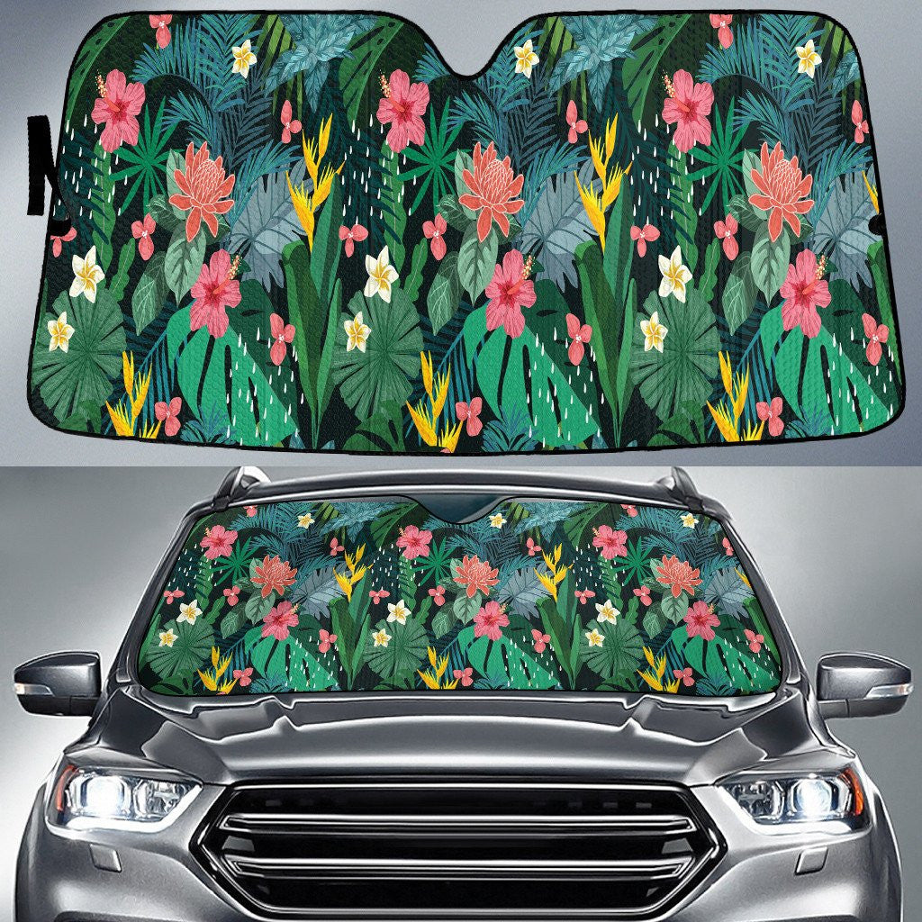 Pretty Water Lily And Hibiscus Flower Car Sun Shades Cover Auto Windshield Coolspod
