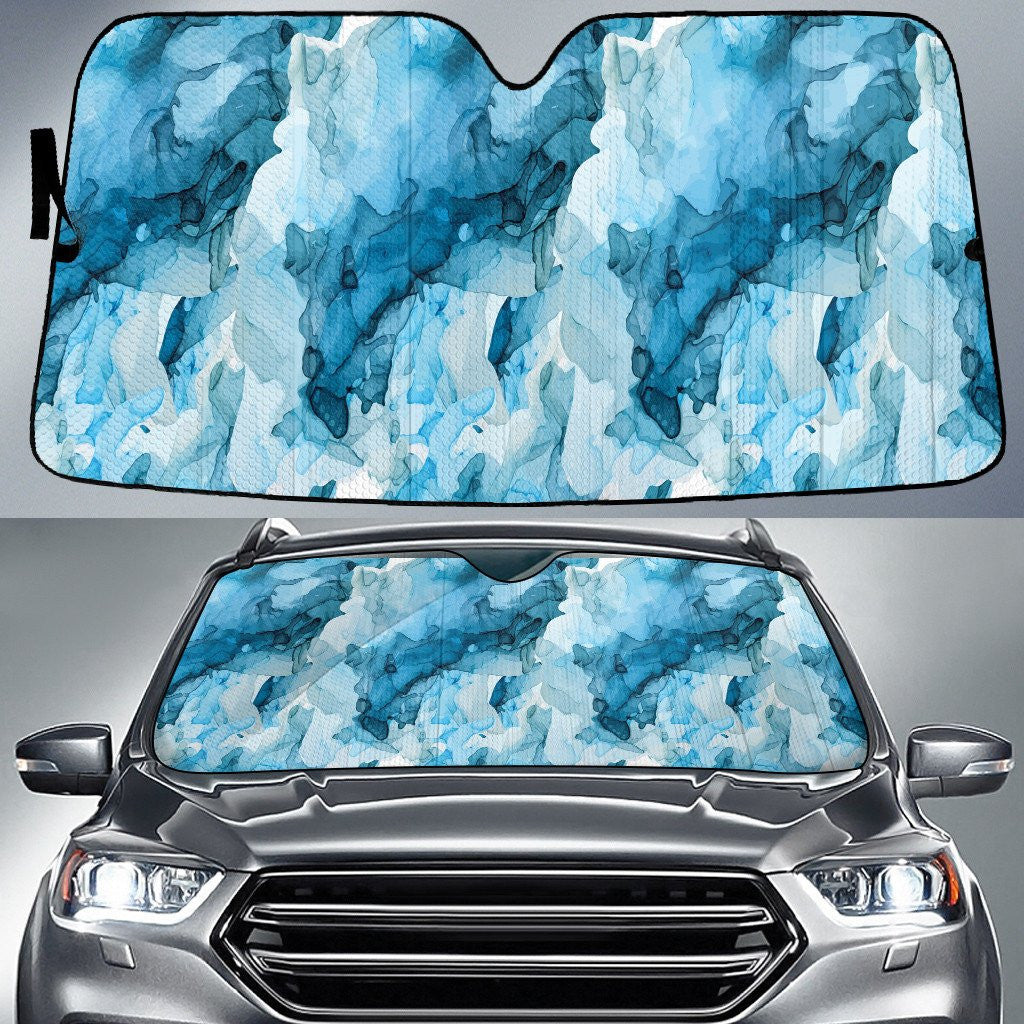 Blue Abstract Pattern All Over Print Car Sun Shades Cover Auto Windshield Coolspod