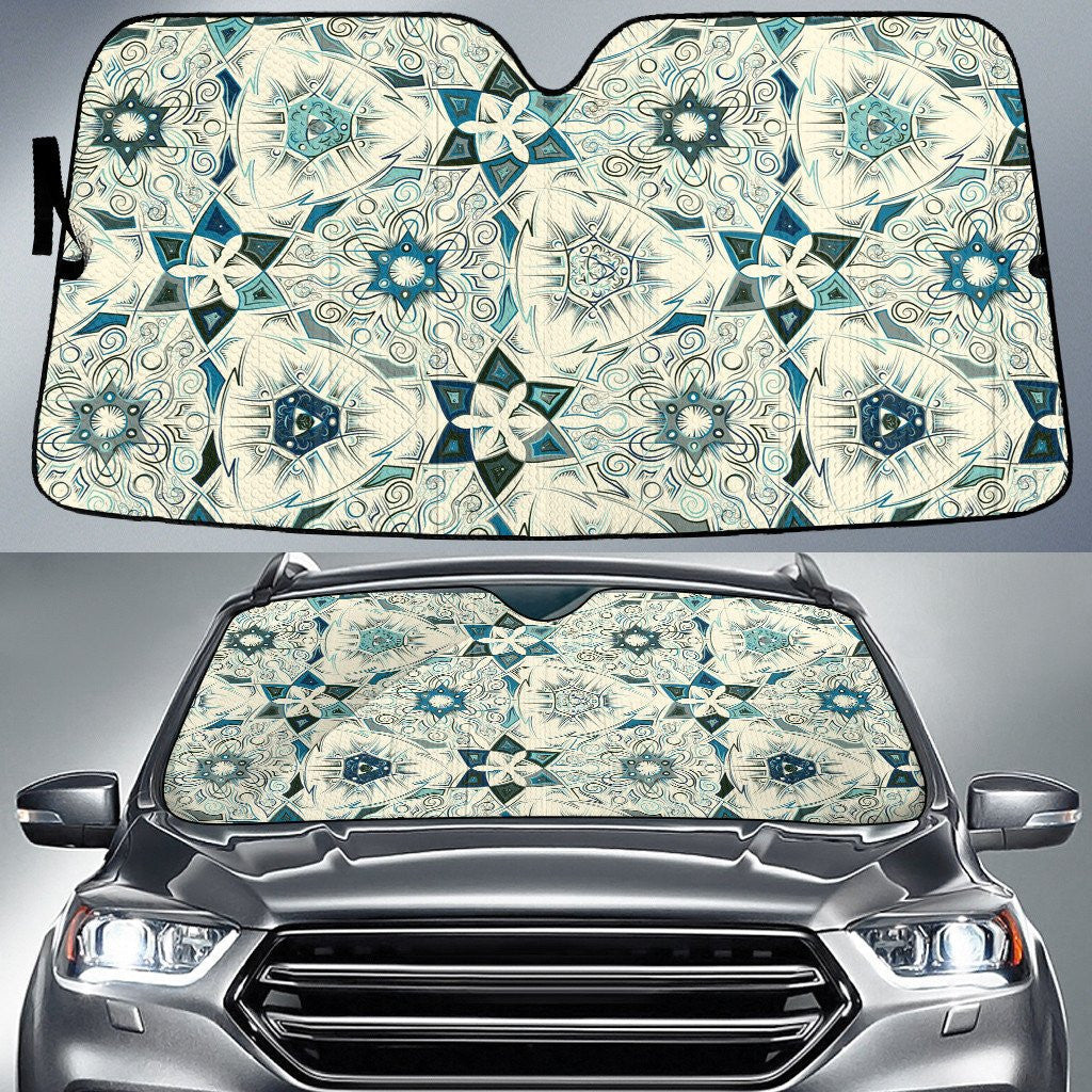 Trendy Seamless Floral Print Tile Pattern Car Sun Shades Cover Auto Windshield Coolspod