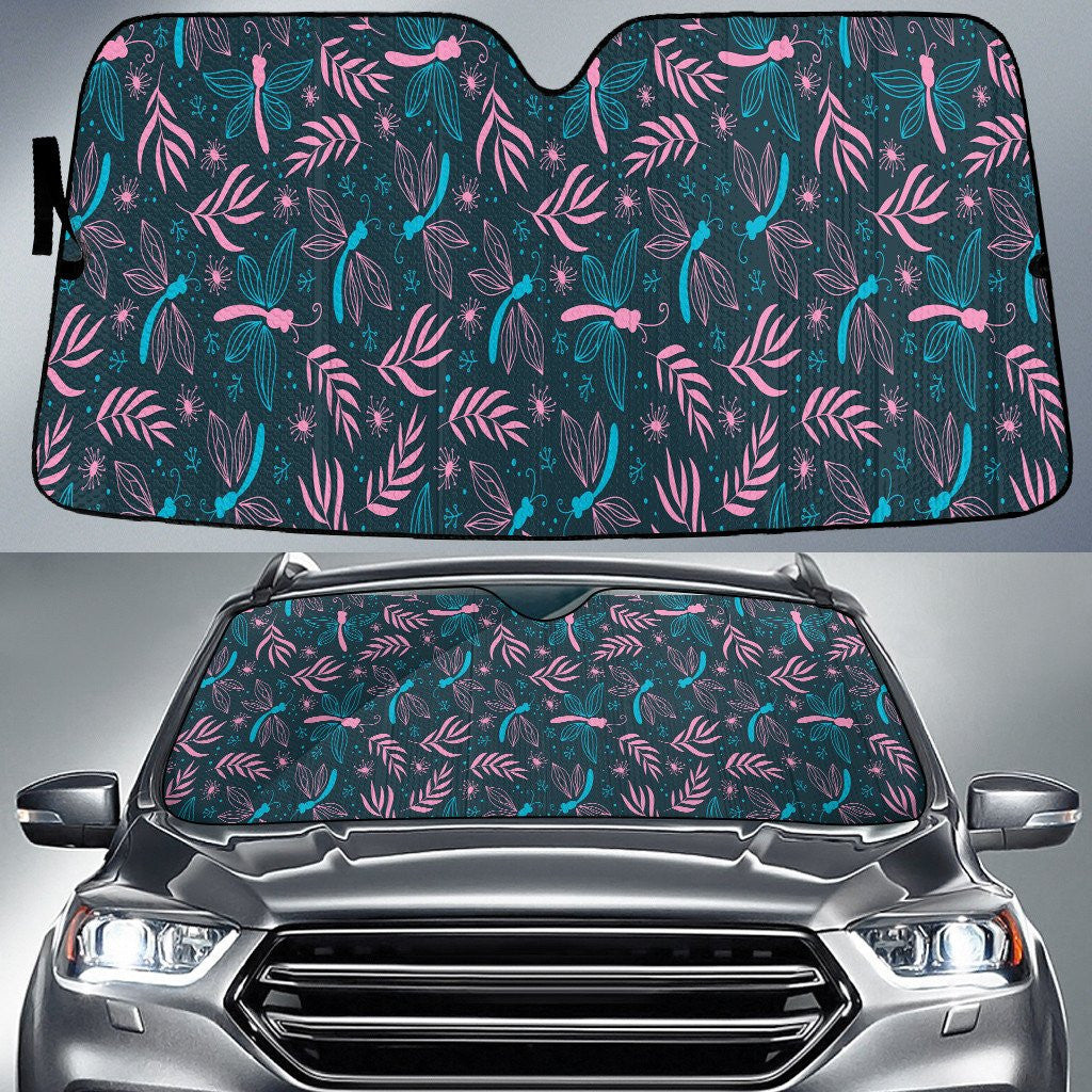 Blue And Pink Butterfly Twinkle Pattern Car Sun Shades Cover Auto Windshield Coolspod