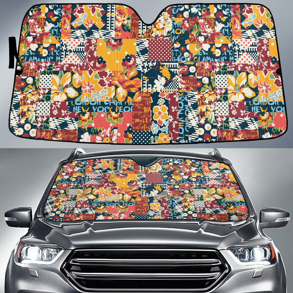 Glamour Chinese Hibiscus And Tropical Flowers All Over Print Car Sun Shades Cover Auto Windshield Coolspod