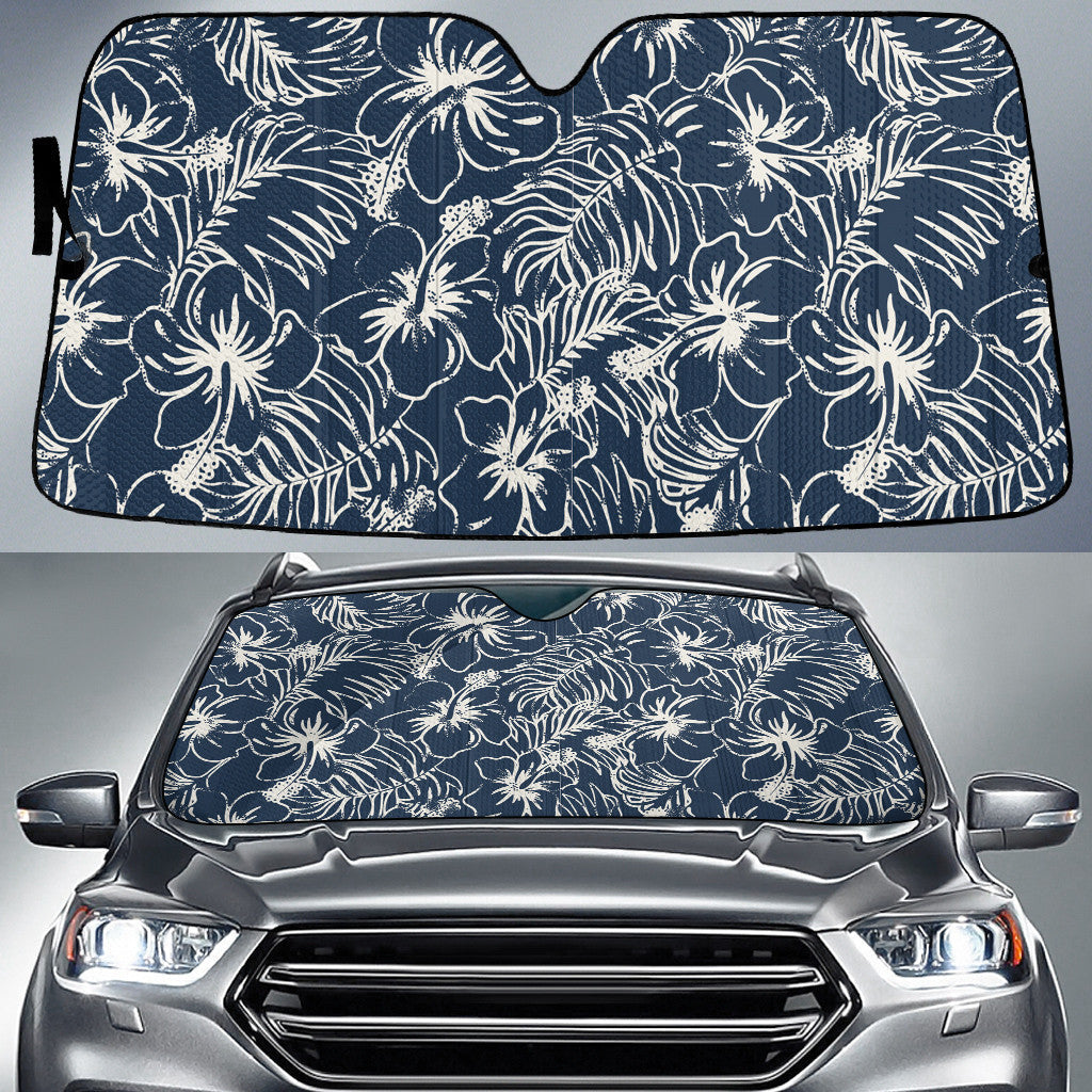 Amazing Hawaiian Hibiscus Flower And Leaf Summer Vibe Car Sun Shades Cover Auto Windshield Coolspod