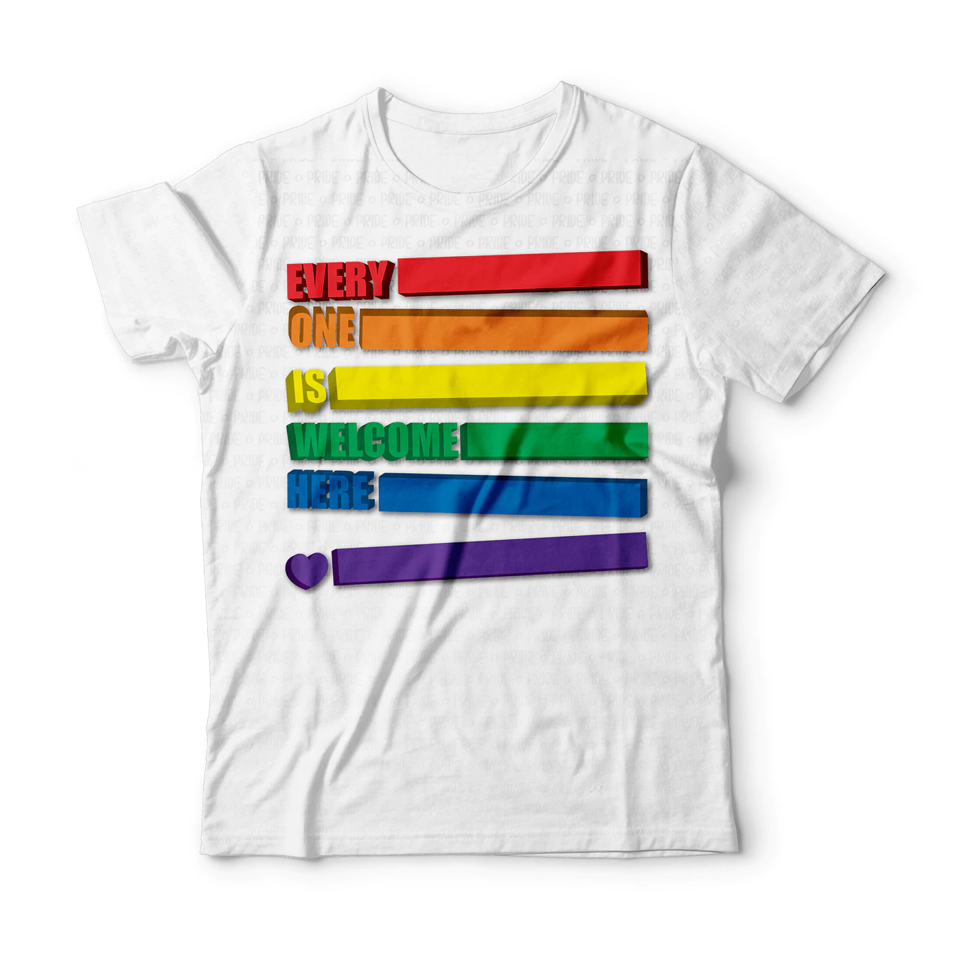 Pride 3D T Shirt For Lgbt/ Every One Is Welcome Here/ Rainbow Pride 3D Shirts/ Ally Pride 3D Shirt