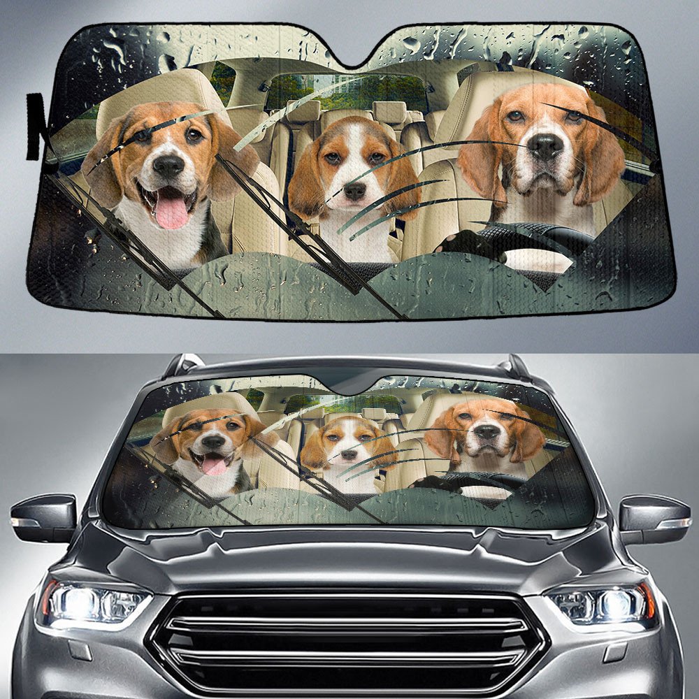 Beagle Rainy Driving Car Sun Shade Cover Auto Windshield Coolspod