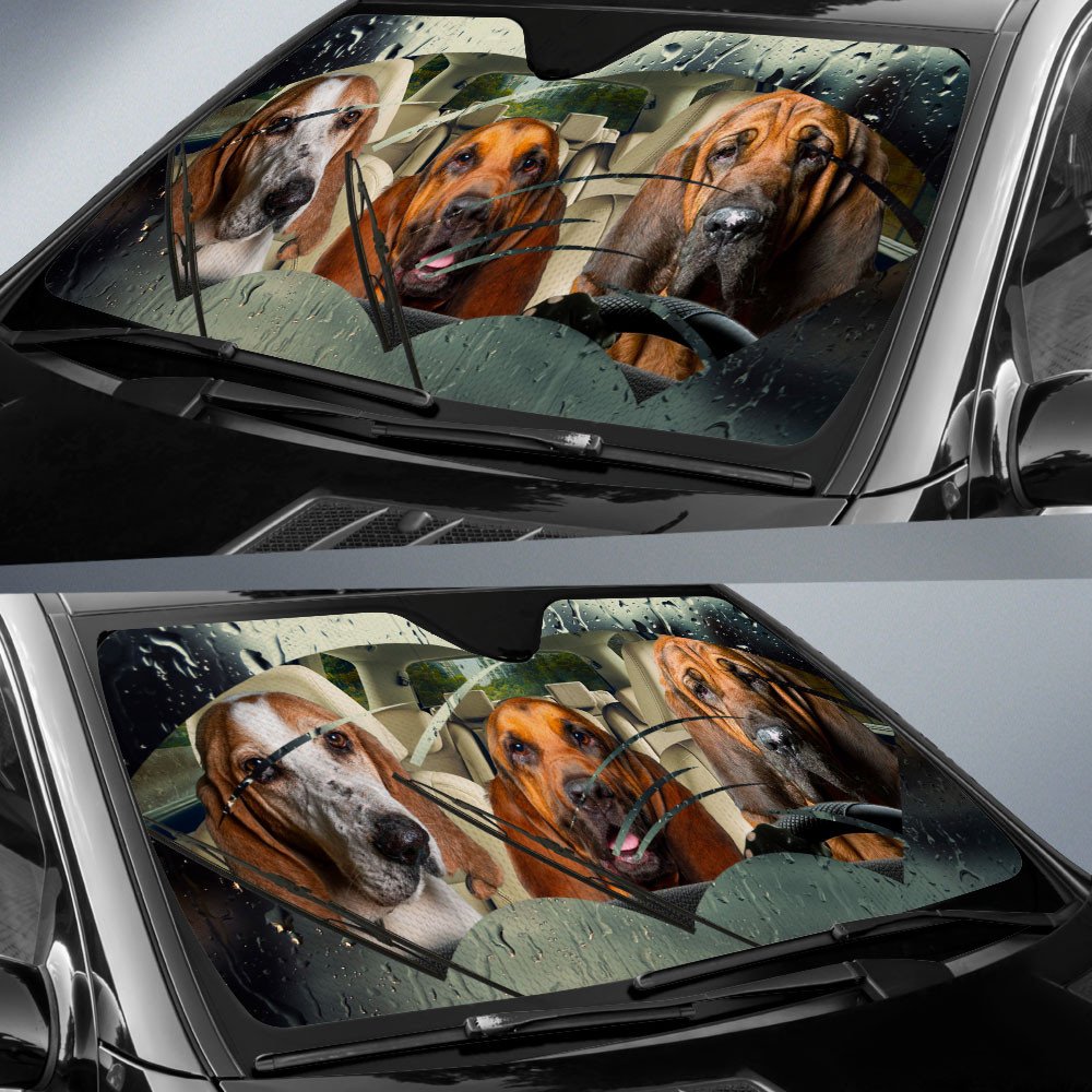 Bloodhound Rainy Driving Car Sun Shade Cover Auto Windshield Coolspod