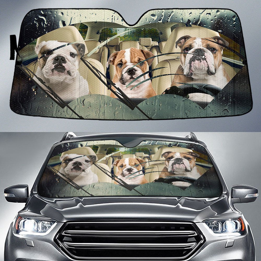 Bulldog Rainy Driving Car Sun Shade Cover Auto Windshield Coolspod
