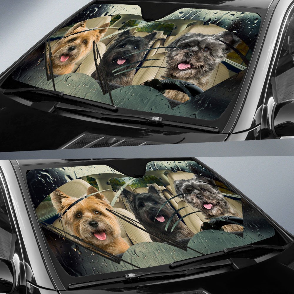 Cairn Terrier Rainy Driving Car Sun Shade Cover Auto Windshield Coolspod