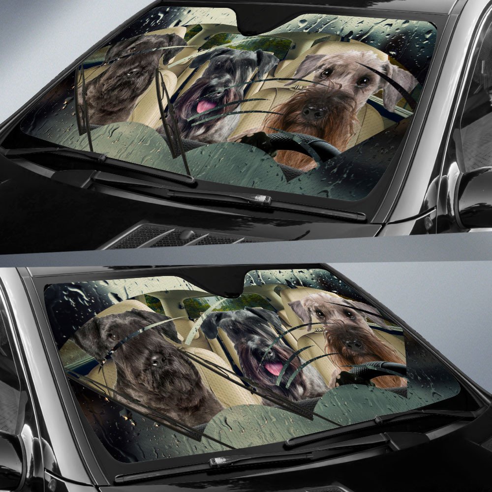 Cesky Terrier Rainy Driving Car Sun Shade Cover Auto Windshield Coolspod