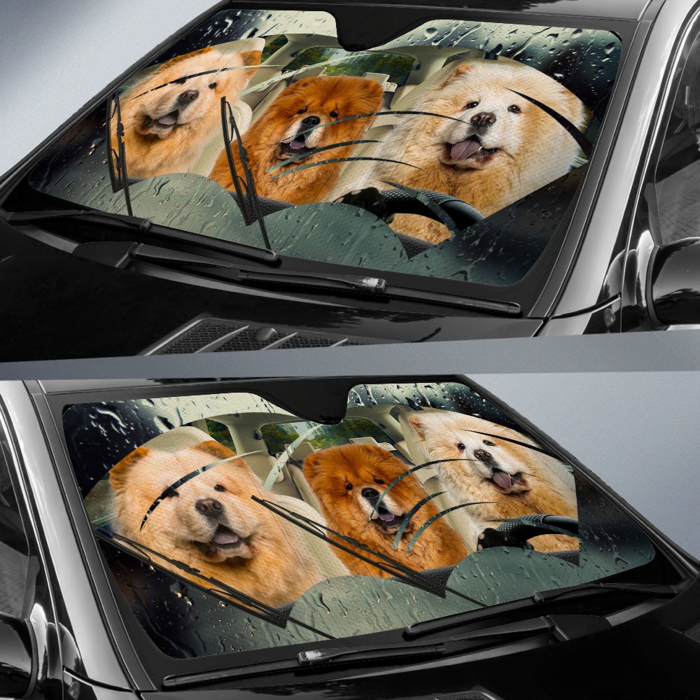 Chow Chow Rainy Driving Car Sun Shade Cover Auto Windshield Coolspod