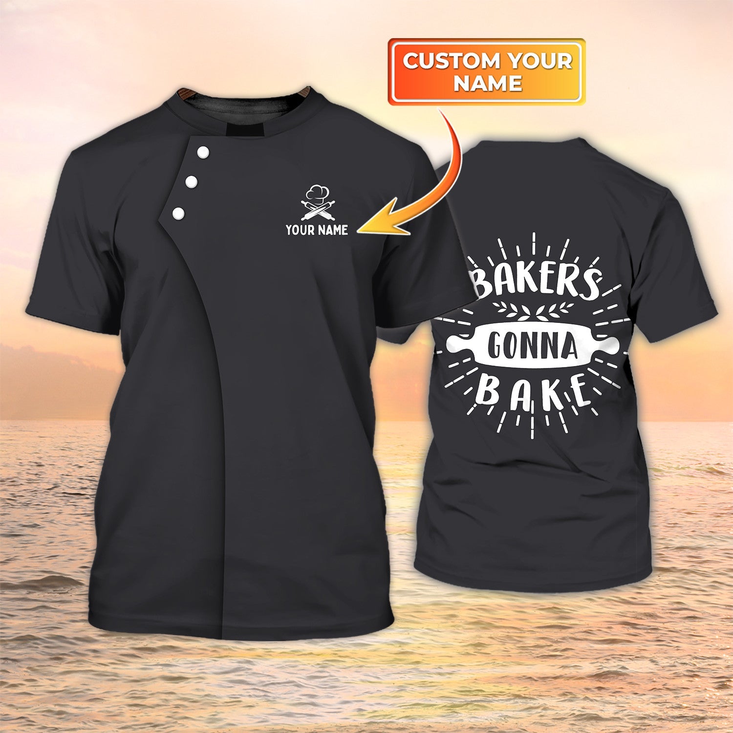 Bakery Uniform Black Bakers Gonna Bake Custom Tshirt