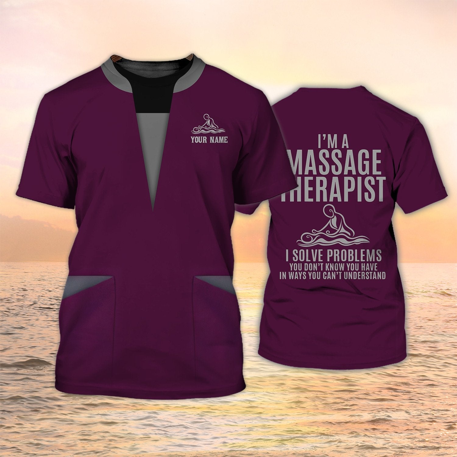 Massage Therapist Shirts I Am A Massage Therapist Custom Uniform