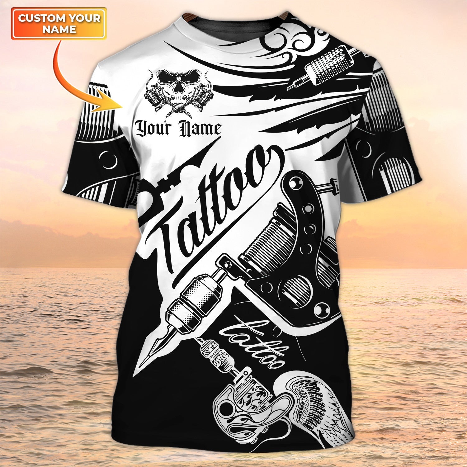 Skull Tattoo/ Tattooist Tshirts/ Tattoo Style T Shirts/ Custom T Shirt Tattoo/ Gift For Tattoo Lover