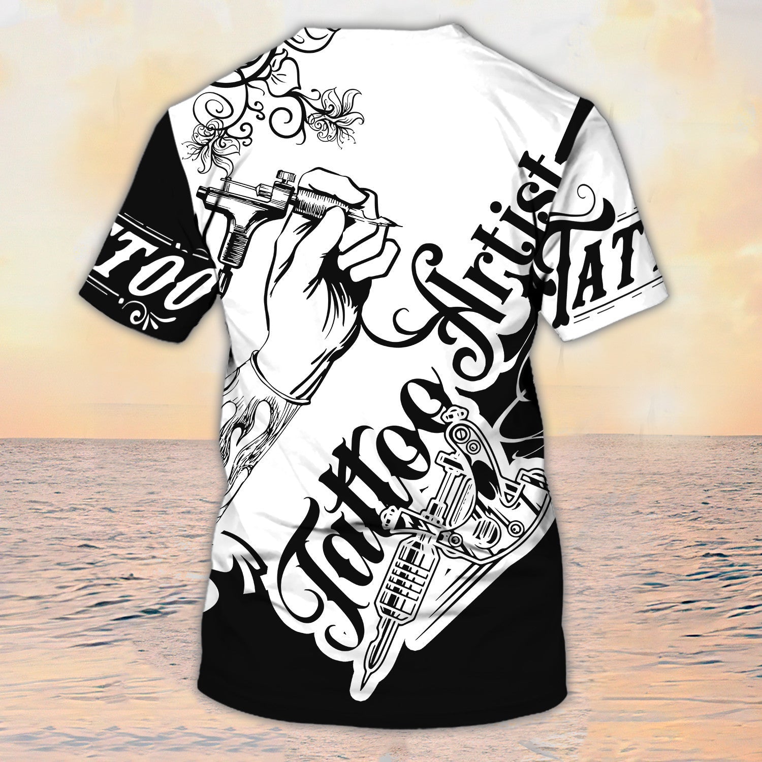 Skull Tattoo 3D All Over Print On Shirt/ Tattooist Tshirts/ Tattoo Style Shirt/ Custom T Shirt Tattoo