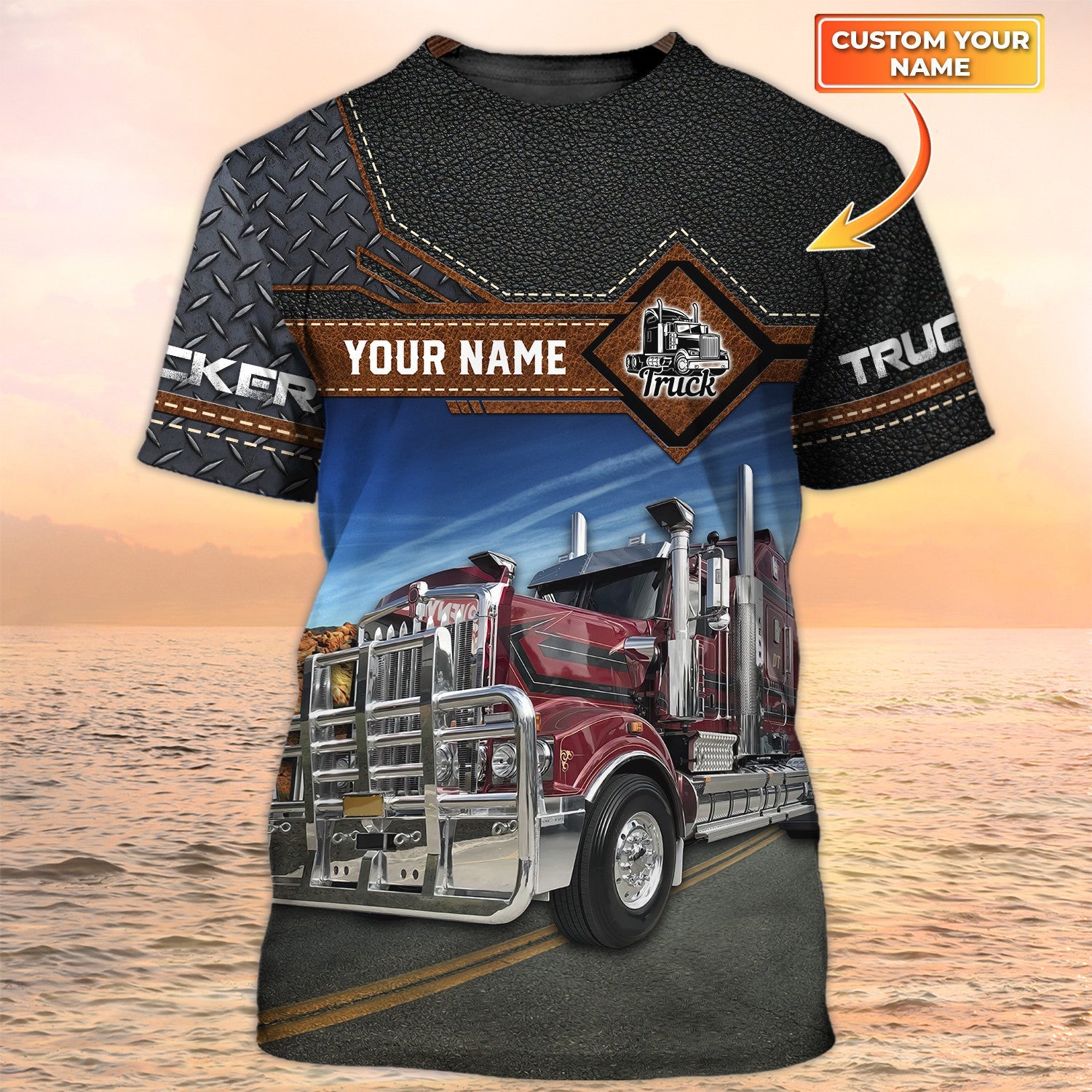 Personalized Funny Trucker T Shirts Truck Driver Husband Gift