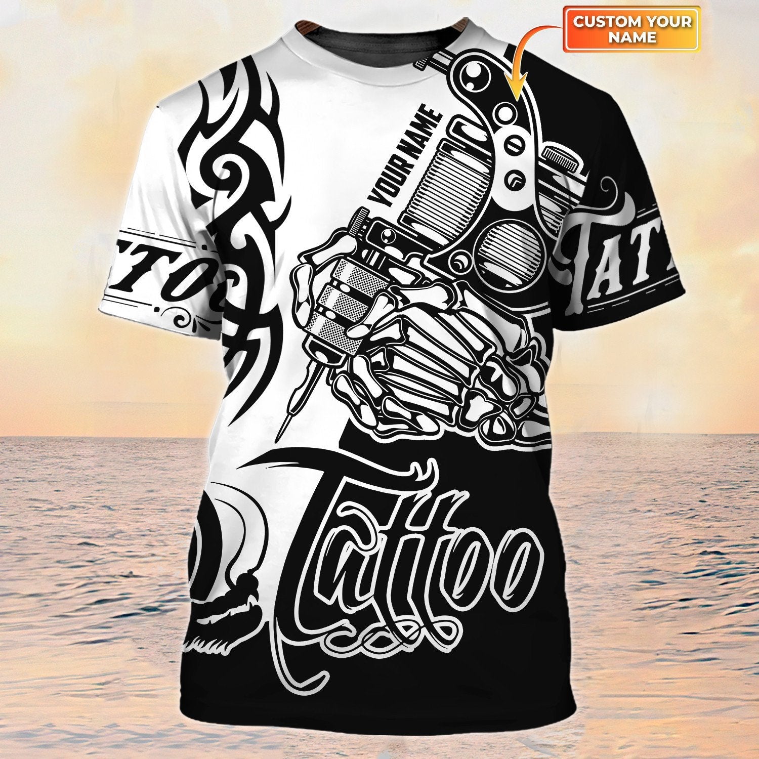 Skull Tattoo Tee Shirt/ Tattooist Tshirts/ Tattoo Style Shirt/ Custom T Shirt Tattoo Men Women