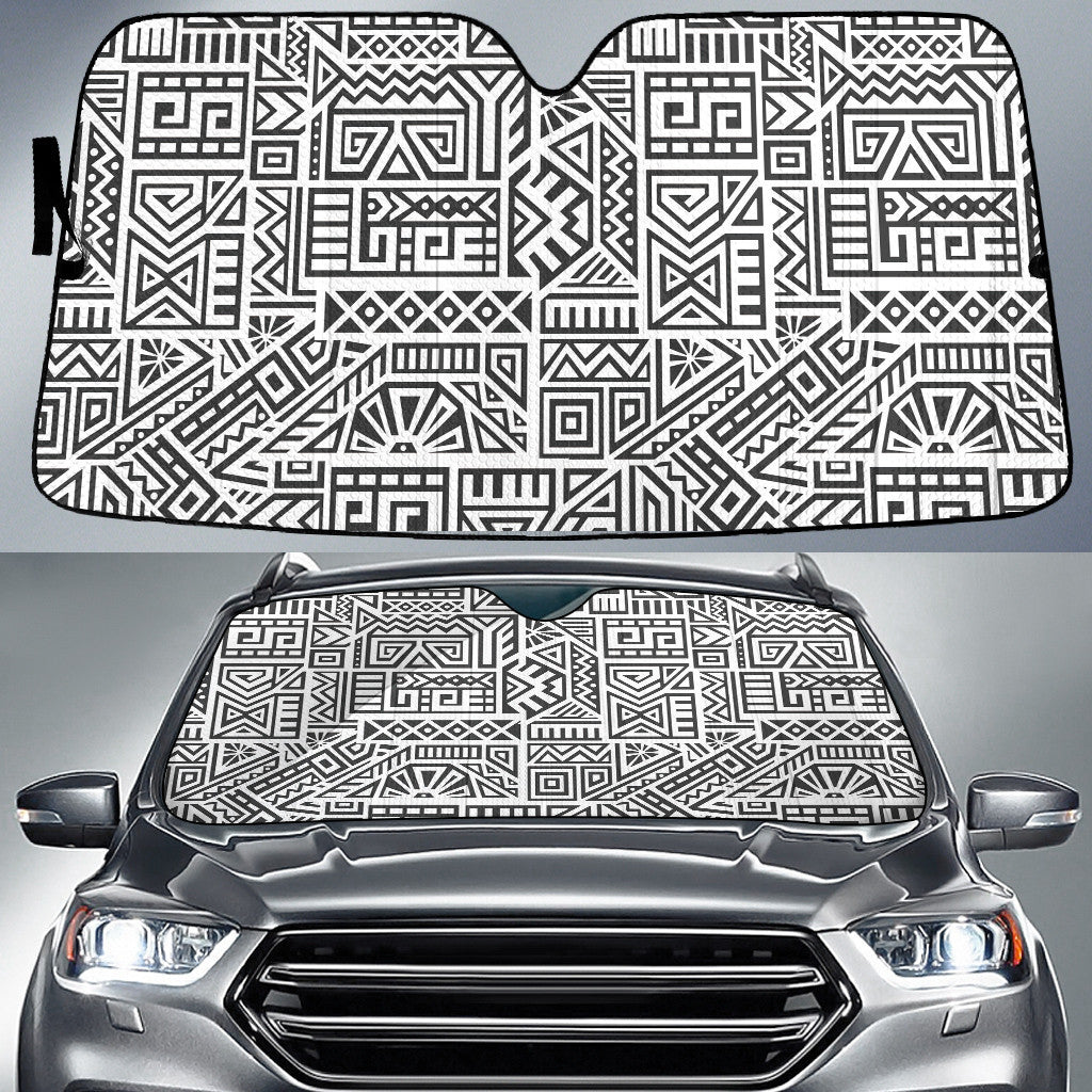 Black And White Tribal Pattern Aztec Style Car Sun Shades Cover Auto Windshield Coolspod