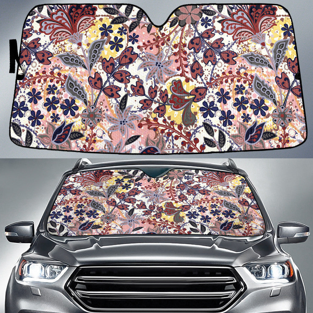 Plumeria Flower And Tropical Flower Colorful Theme Car Sun Shades Cover Auto Windshield Coolspod