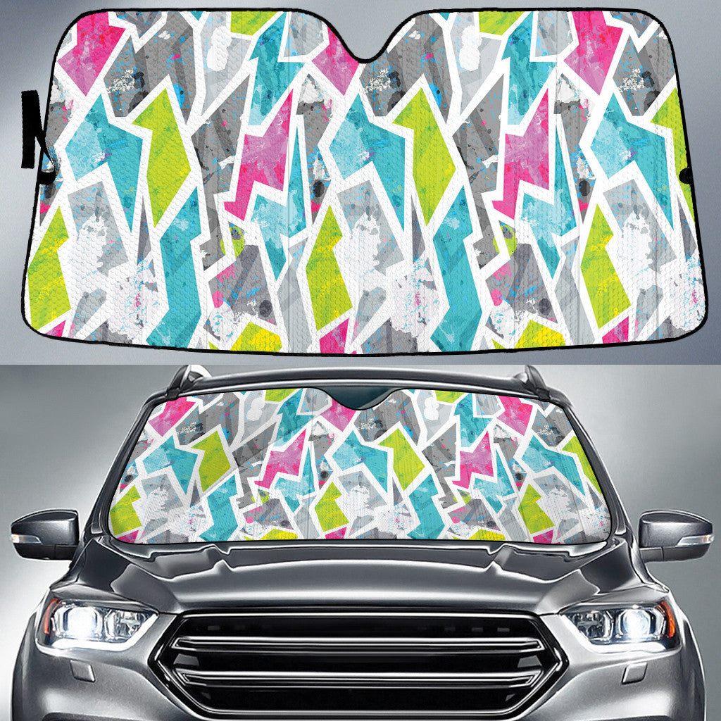 Abstract Geometric Ambesonne Grunge Pattern Car Sun Shades Cover Auto Windshield Coolspod