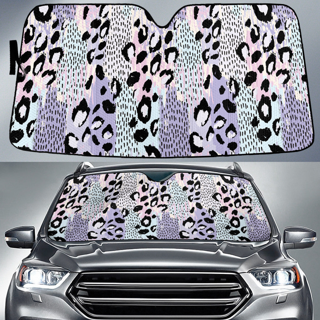 Large Leopard Skin Texture In Purple Version Car Sun Shades Cover Auto Windshield Coolspod