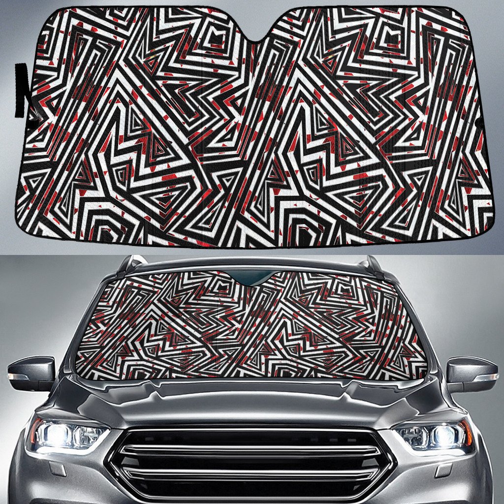 Black And White Ambesome Grunge Graffiti Characters Seamless Pattern Car Sun Shades Cover Auto Windshield Coolspod