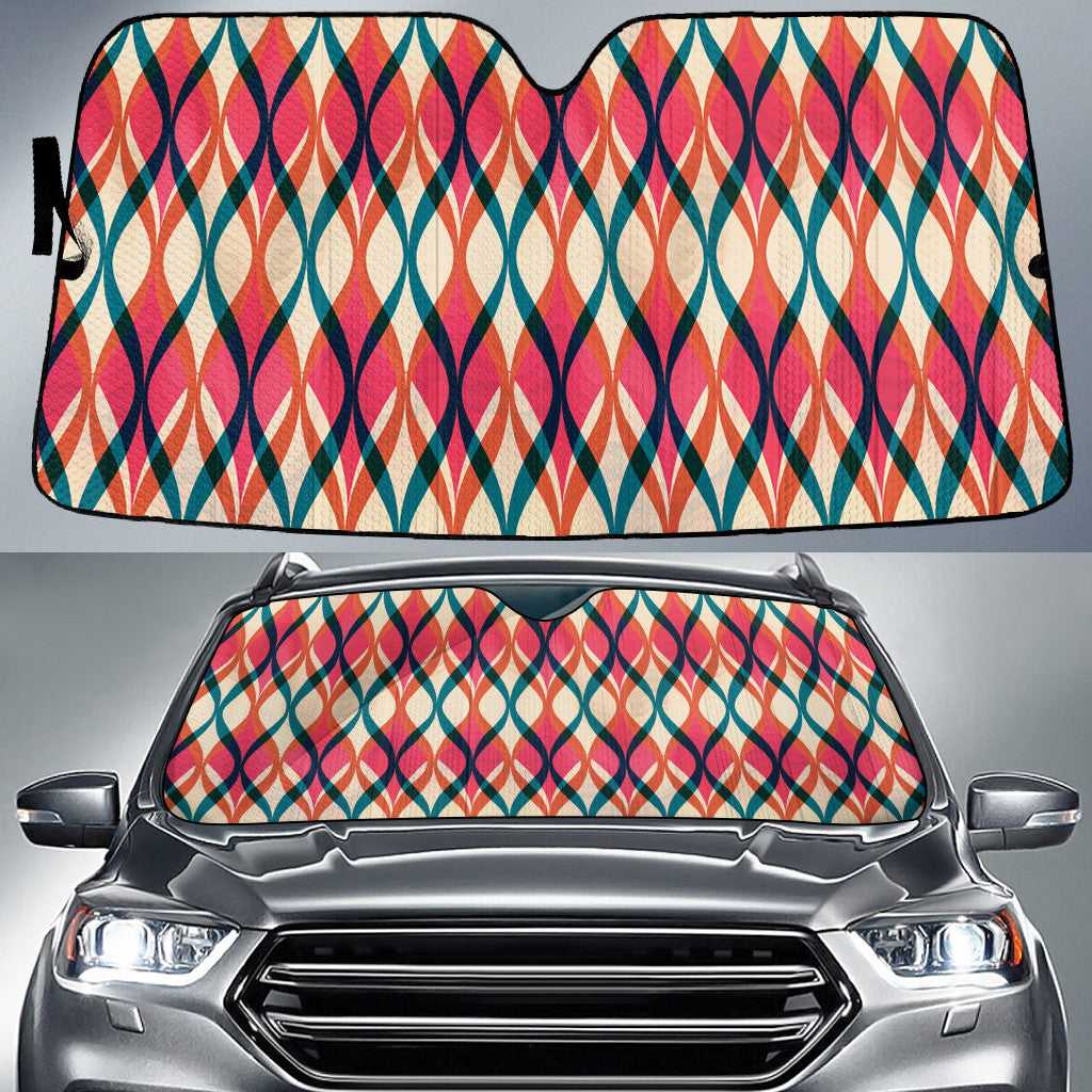 60S Retro Mod Pattern Abstraction Sameless Car Sun Shades Cover Auto Windshield Coolspod