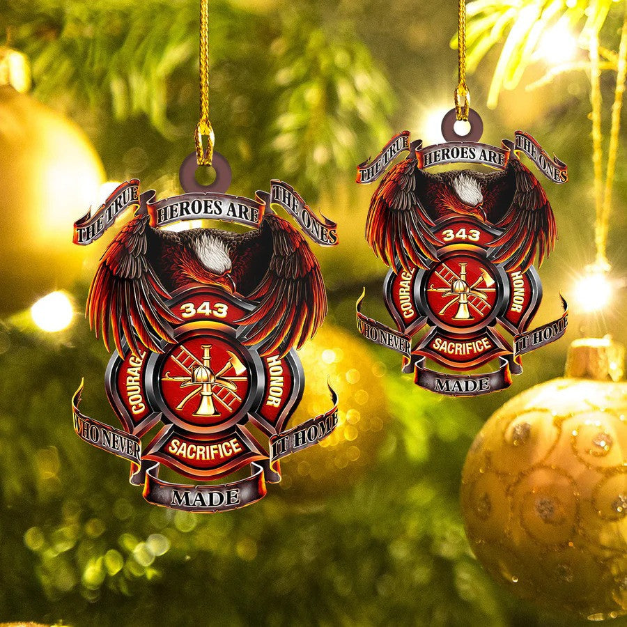 All Gave Some Gave All Firefighter Logo Ornament/ Acrylic Flat Firefighter Keychain
