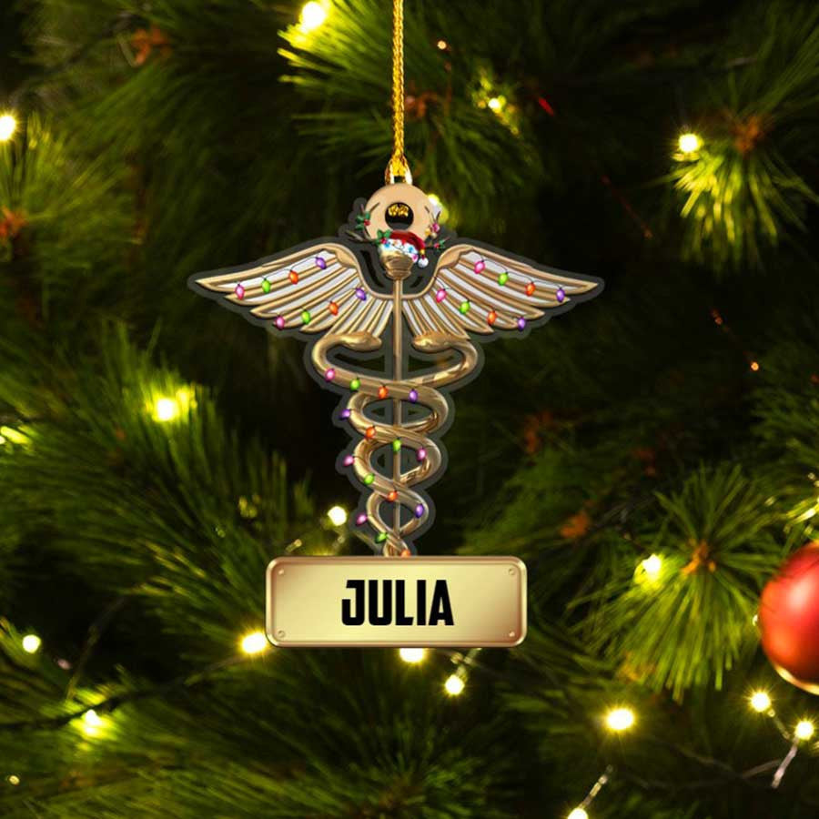 Customized Nurse Logo Christmas Ornament/ Gift for Nurse Acrylic Ornament