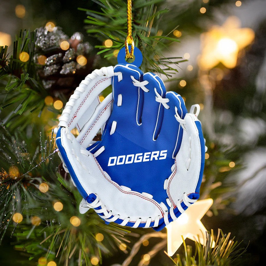 Dodgers Baseball Gloves Acrylic Flat Ornament