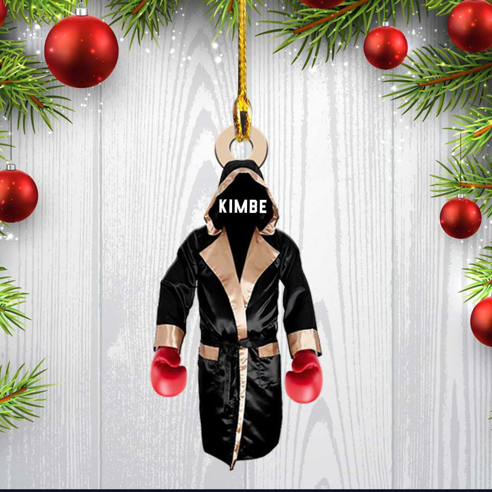 Personalized Boxing Gloves Ornament/ Custom Acrylic Boxing Ornament for Him and Her