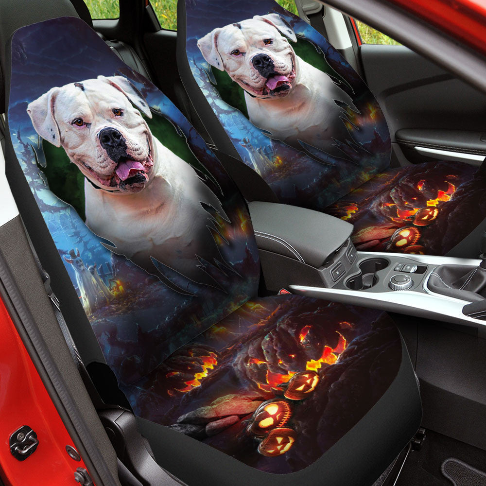 American Bulldog Halloween Car Seat Covers