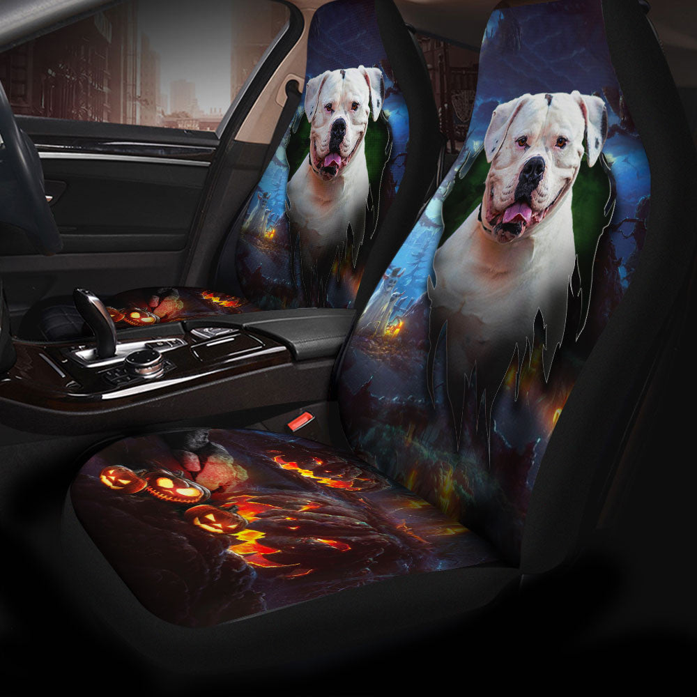American Bulldog Halloween Car Seat Covers