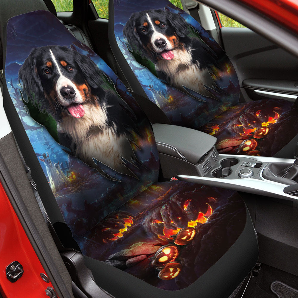 Bernese Mountain Dog Halloween Car Seat Covers