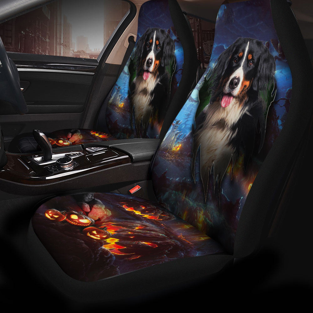 Bernese Mountain Dog Halloween Car Seat Covers