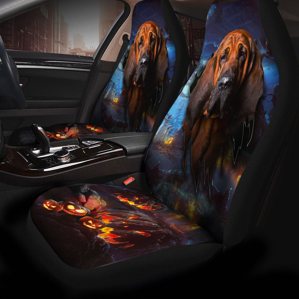 Bloodhound Dog Halloween Car Seat Covers