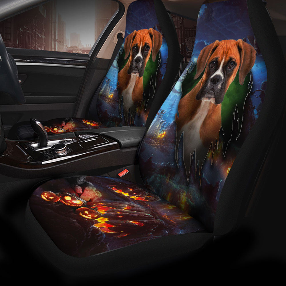 Boxer Dog Halloween Car Seat Covers